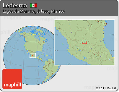 Savanna Style Location Map of Ledesma
