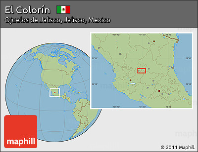 Savanna Style Location Map of El Colorín