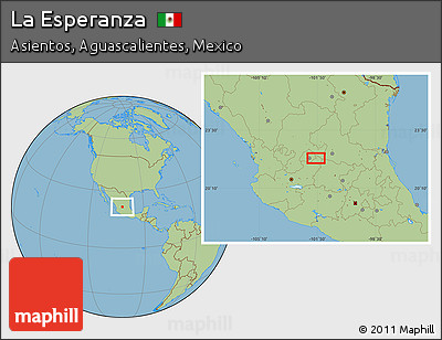 Savanna Style Location Map of La Esperanza