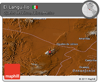 Physical Panoramic Map of El Languillo