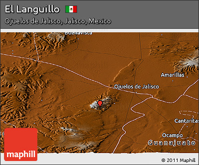 Physical Panoramic Map of El Languillo