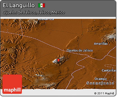 Physical Panoramic Map of El Languillo
