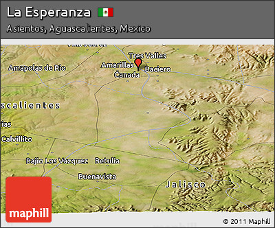 Satellite Panoramic Map of La Esperanza