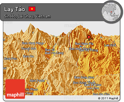 Political Panoramic Map of Lay Táo