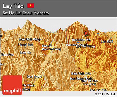 Political Panoramic Map of Lay Táo