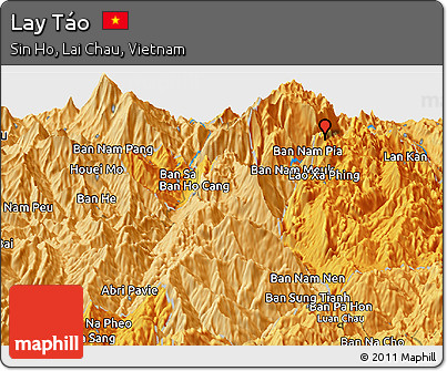 Political Panoramic Map of Lay Táo
