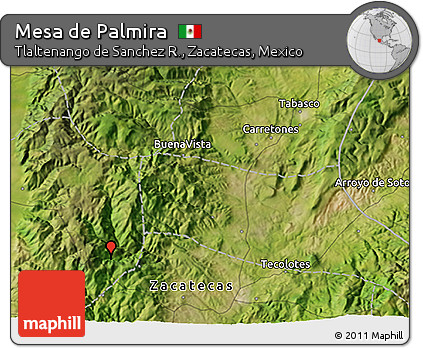 Satellite 3D Map of Mesa De Palmira