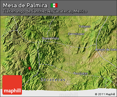 Satellite 3D Map of Mesa De Palmira