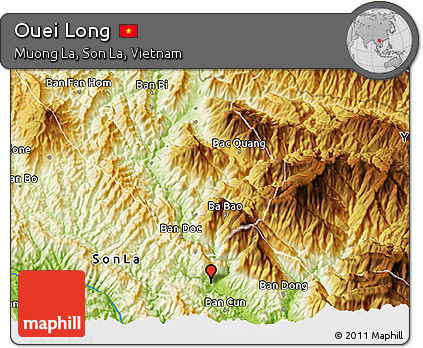 Physical 3D Map of Ouei Long