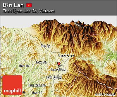Physical 3D Map of Bản Lan