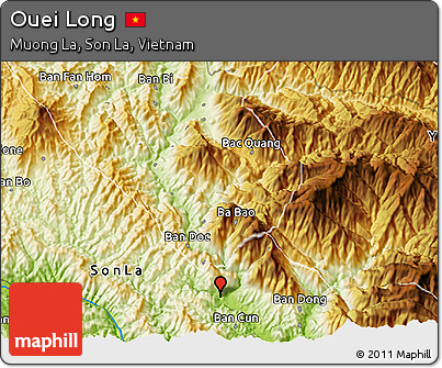 Physical 3D Map of Ouei Long