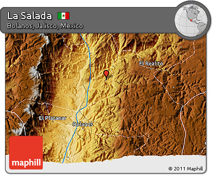 Physical 3D Map of La Salada