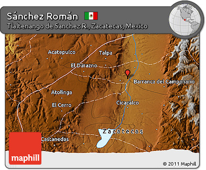 Physical 3D Map of Sánchez Román