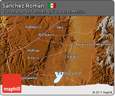 Physical 3D Map of Sánchez Román