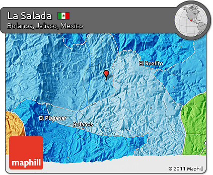 Political 3D Map of La Salada