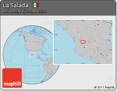 Gray Location Map of La Salada
