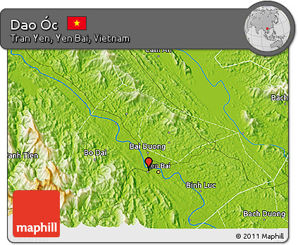 Physical 3D Map of Dao Óc