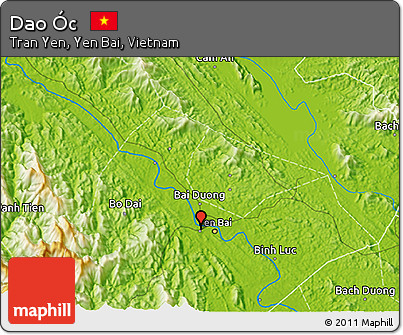 Physical 3D Map of Dao Óc