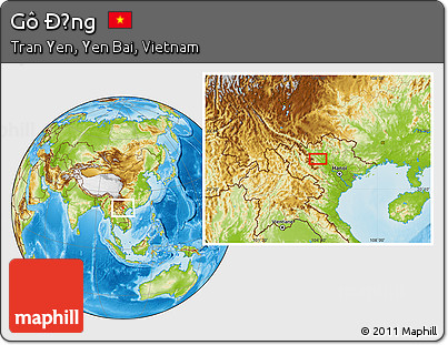 Physical Location Map of Gô Ðổng