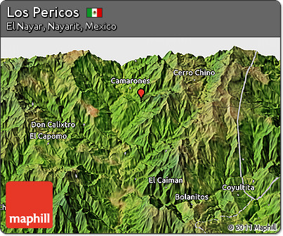 Satellite 3D Map of Los Pericos