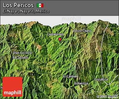 Satellite 3D Map of Los Pericos