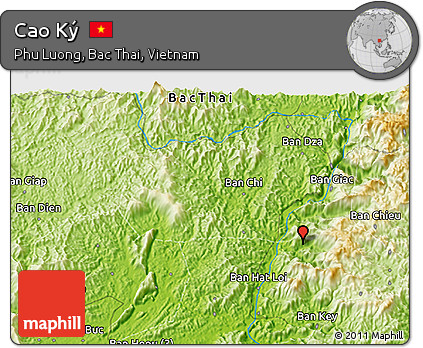 Physical 3D Map of Cao Ký