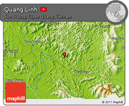 Physical 3D Map of Quang Linh