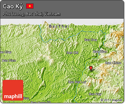 Physical 3D Map of Cao Ký