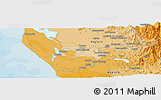 Political Panoramic Map of the area around 21° 53' 23" N, 105° 19' 29" W