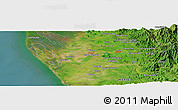 Satellite Panoramic Map of the area around 21° 53' 23" N, 105° 19' 29" W