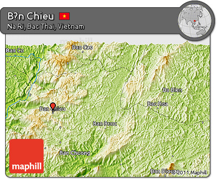 Physical 3D Map of Bản Chieu