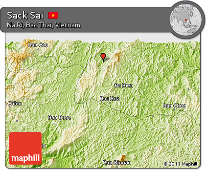 Physical 3D Map of Sack Sai