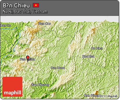 Physical 3D Map of Bản Chieu