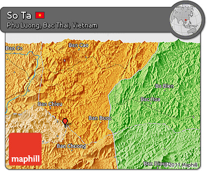 Political 3D Map of So Ta