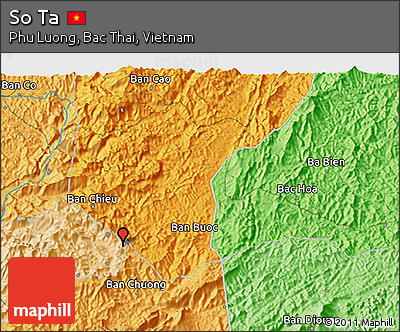 Political 3D Map of So Ta