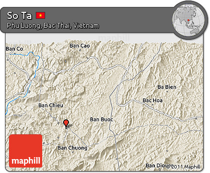 Shaded Relief 3D Map of So Ta
