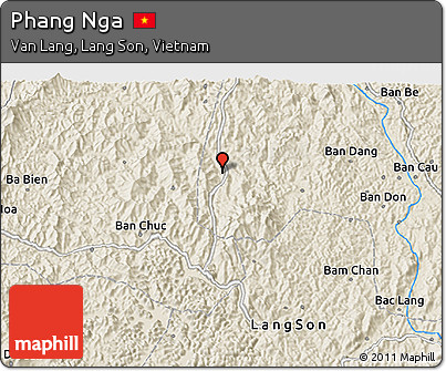 Shaded Relief 3D Map of Phang Nga