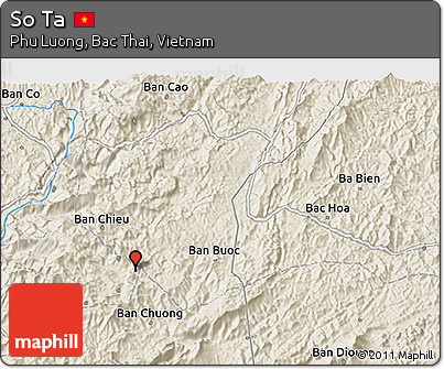 Shaded Relief 3D Map of So Ta