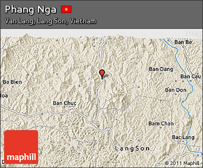 Shaded Relief 3D Map of Phang Nga