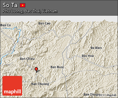 Shaded Relief 3D Map of So Ta