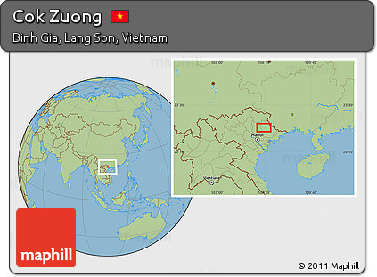 Savanna Style Location Map of Cok Zuong