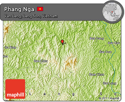 Physical Map of Phang Nga