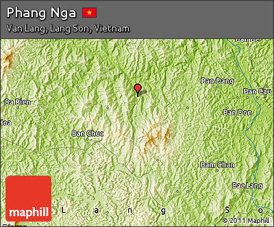 Physical Map of Phang Nga