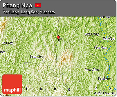 Physical Map of Phang Nga