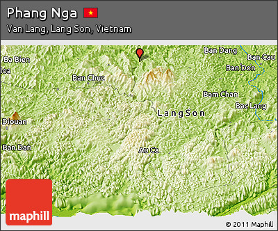 Physical Panoramic Map of Phang Nga