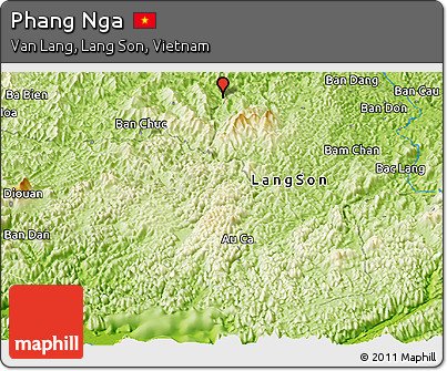 Physical Panoramic Map of Phang Nga