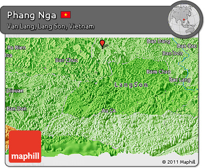 Political Panoramic Map of Phang Nga
