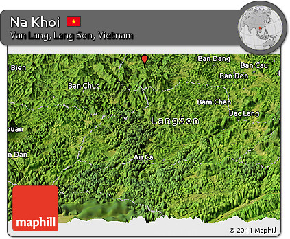 Satellite Panoramic Map of Na Khoi
