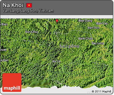 Satellite Panoramic Map of Na Khoi