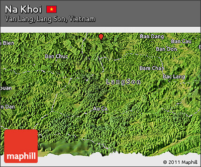 Satellite Panoramic Map of Na Khoi